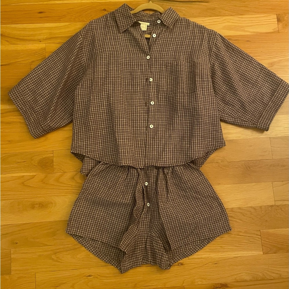 Deiji Studios Russet Check Two-Piece Set